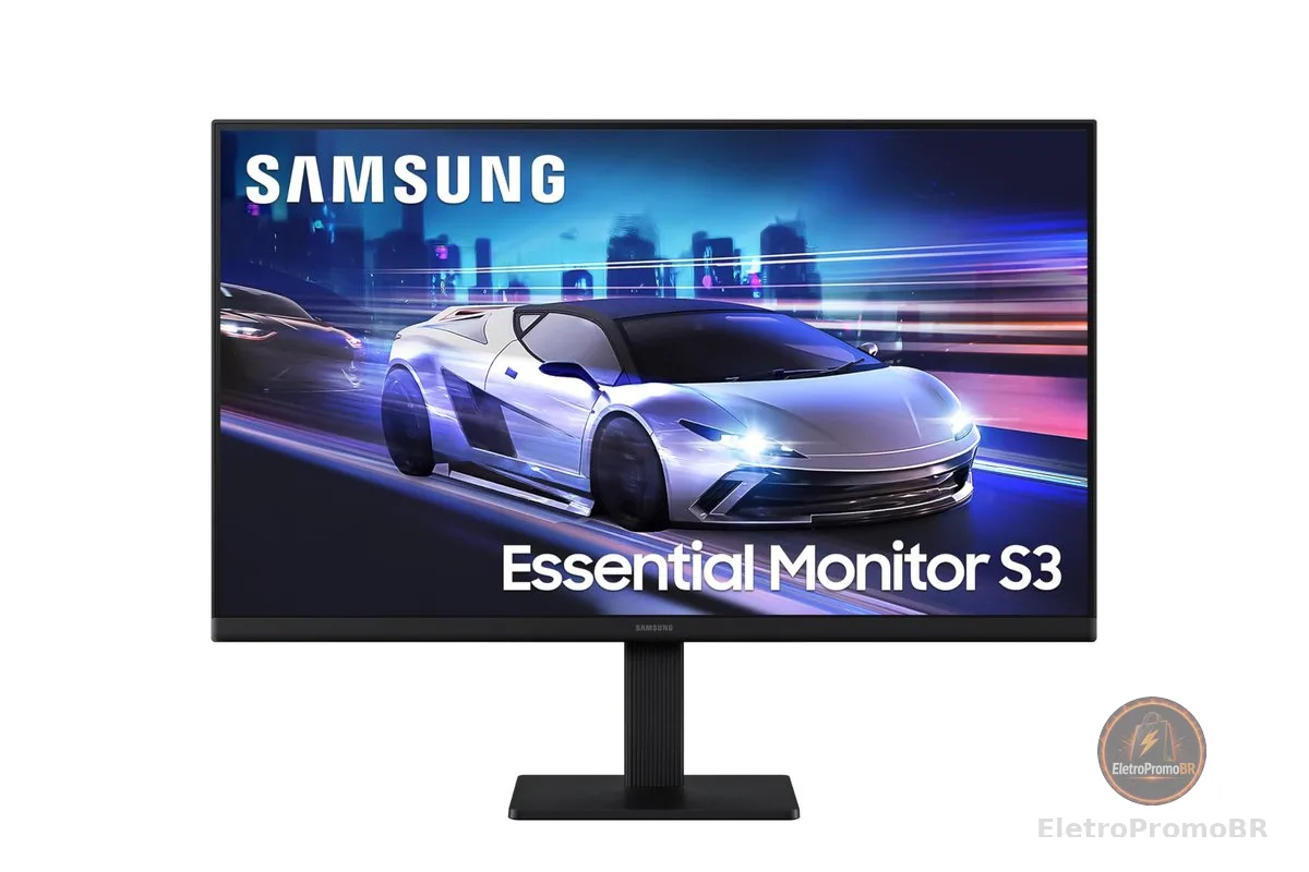 Monitor Gamer Samsung 24" FHD, 120 Hz, HDMI, Preto, S3