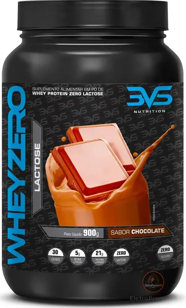 Whey Zero Lactose 900g Sabor: Chocolate - Fórmula Exclusiva com 21g De Proteína Por Dose