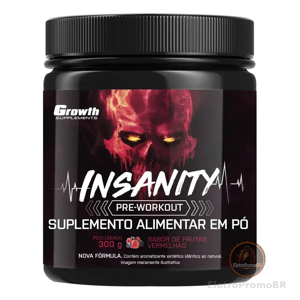 Pré-treino Insanity 300g Growth Supplements - Frutas Vermelhas