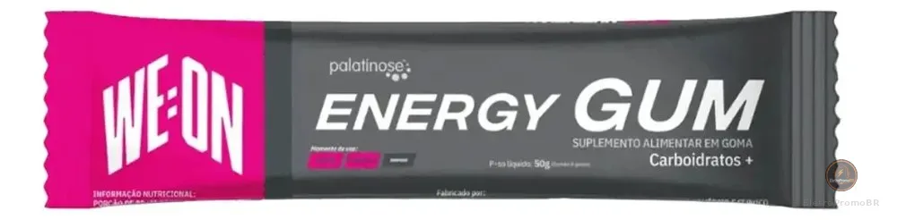 Energy Gum Goma Carbo We:On Suplemento Esportivo Sabor Framboesa com Palatinose Carbo Carboidrato