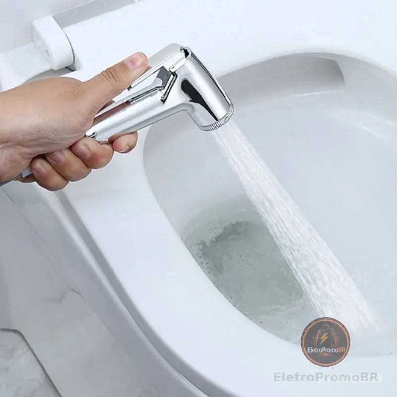 1 Kit Ducha HigiêNica Para Banheiro Completa Luxo Metal Inox NúCleo Da VáLvula De Cobre 1,2m Chuveirinho Promoção