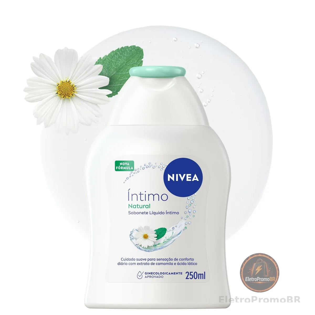 NIVEA Sabonete Líquido Íntimo 250ml – Limpeza Suave, pH Neutro, Óleo de Jojoba, Cuidado Delicado para uso diário