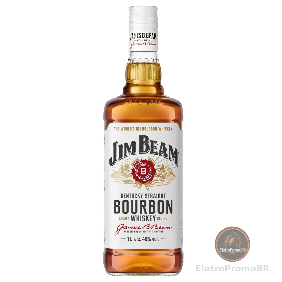 Bourbon Whiskey Jim Beam White 1L