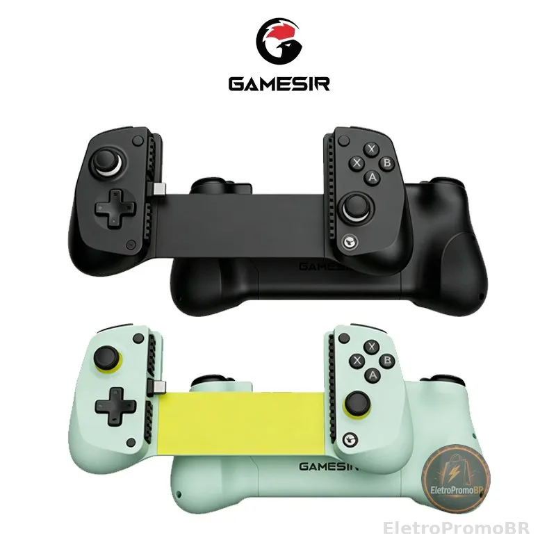 Controle Gamepad GameSir X5 Lite USB-C para Android e iPhone 15/16 com Hall Effect Turbo Leve 135g