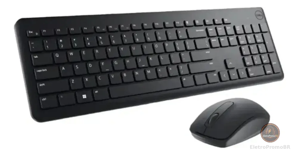 Kit Teclado E Mouse Sem Fio Dell Km3322w Preto