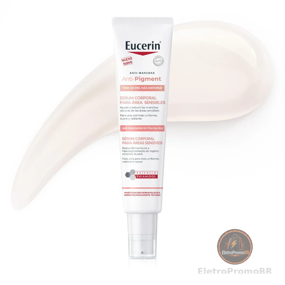 EUCERIN Sérum Corporal Antimanchas Áreas Sensíveis 75ml, Anti-Pigment, Clareador Axilas e Virilha, Thiamidol