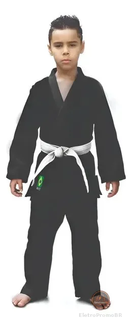 Kimono Infantil Liso Jiu Jitsu/judô Iniciante+faixa Gratis