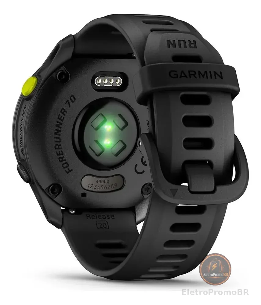 Garmin Relógio Forerunner 70 Preto- 42mm Com Monitor Cardíaco