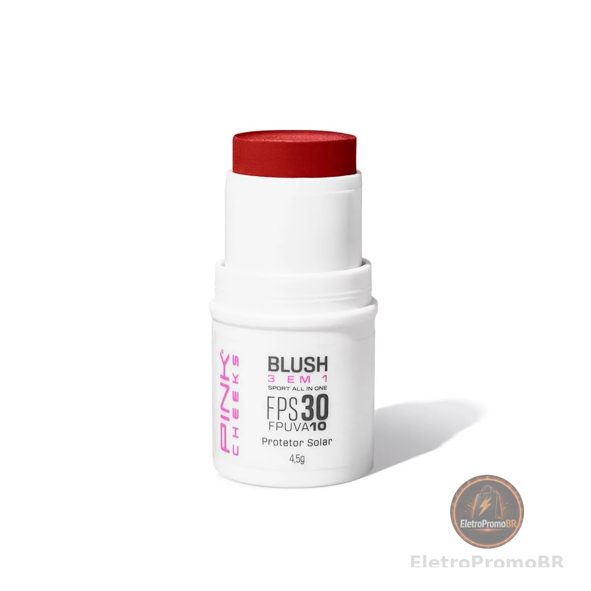 Blush Em Bastão Com Proteção Solar FPS30 4,5G Cor Red Cherry Pink Cheeks