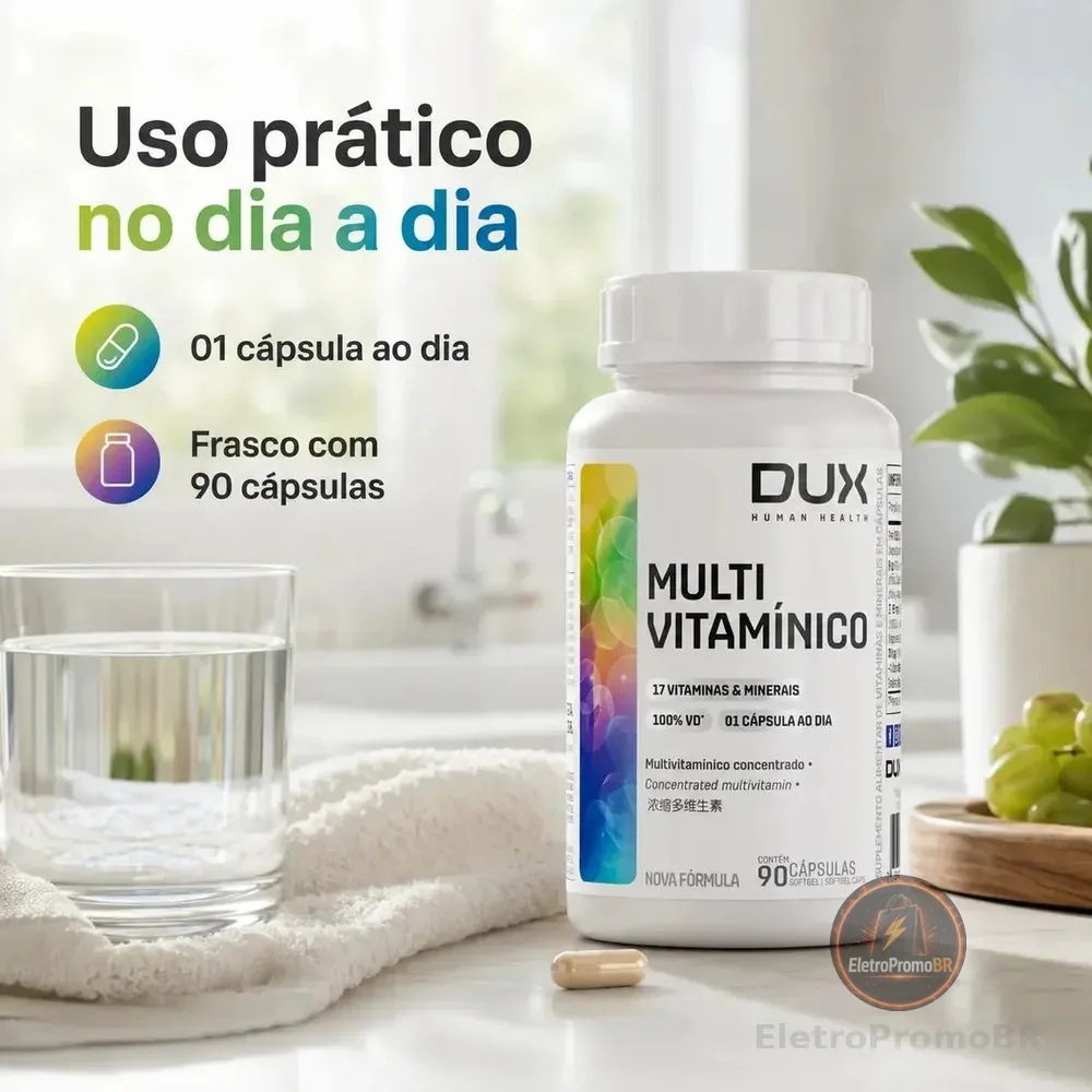 Vitamina Dux Nutrition Polivitaminico Dux Multivitamínico em cápsula Sem sabor x 100mL de 90 un