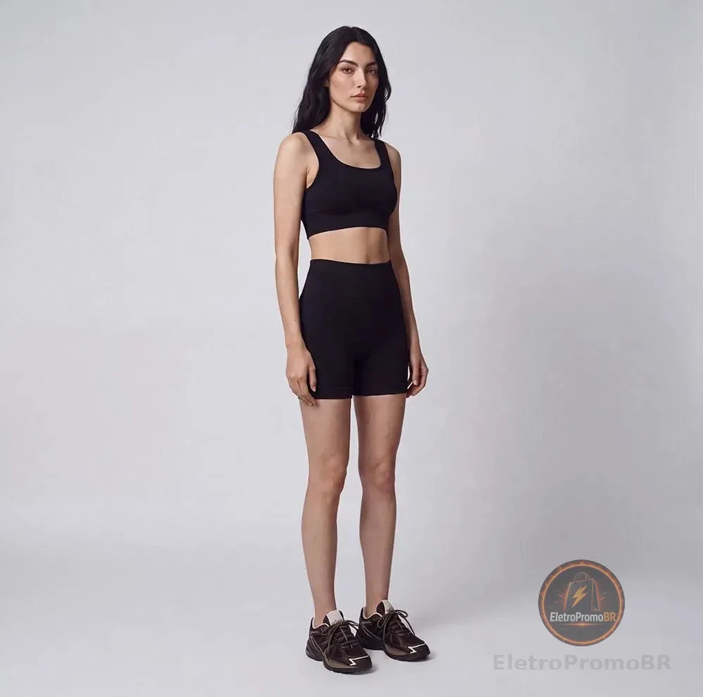 Short Fitness Seamless Sustentia Insider Preto Seamless M