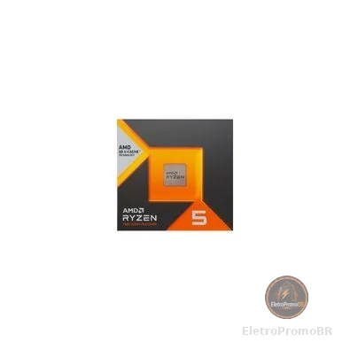 Processador AMD Ryzen 5 7600X3D, 4.7GHz (5.6GHz Turbo), Cache 96MB, AM5, 6 Cores, 12 Threads, Vídeo Integrado, WOF - 100-100001721WOF