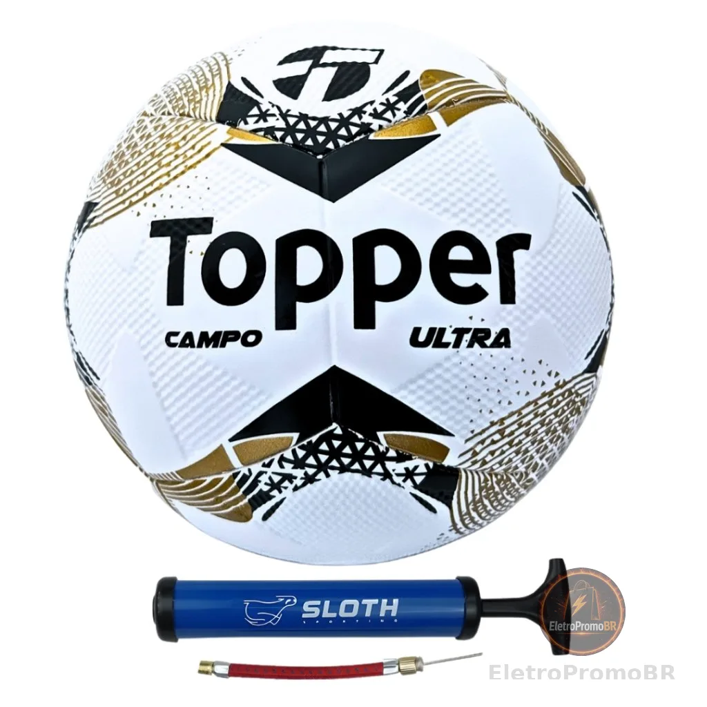 Bola de Futebol de Campo Topper Ultra Dupla Colagem + Bomba