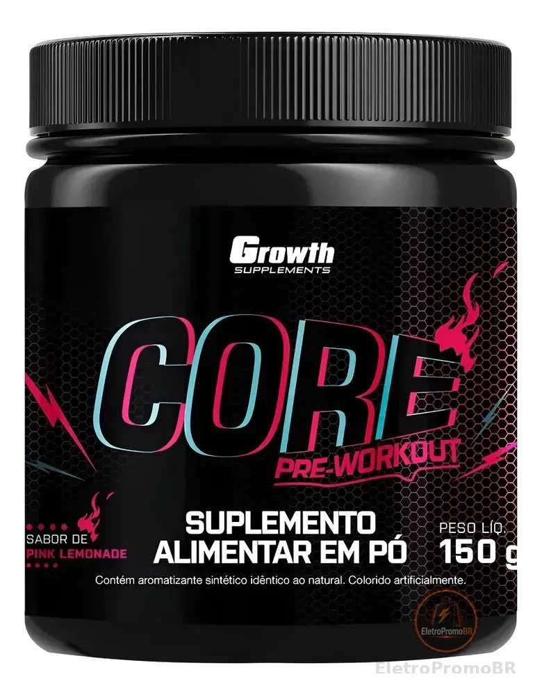 Pré Treino Core 150g Growth Supplements Limonada Rosa