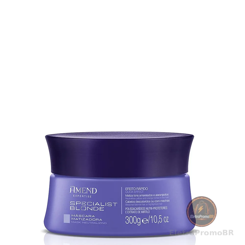 Máscara Matizadora com Extrato de Mirtilo 300g | Amend Specialist Blonde