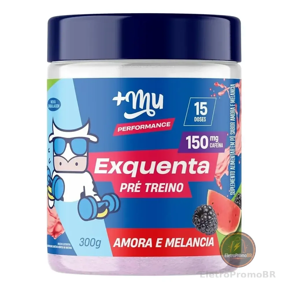 Pré-treino +mu Exquenta Sabor Amora E Melancia 300g Palatinose E Cafeína