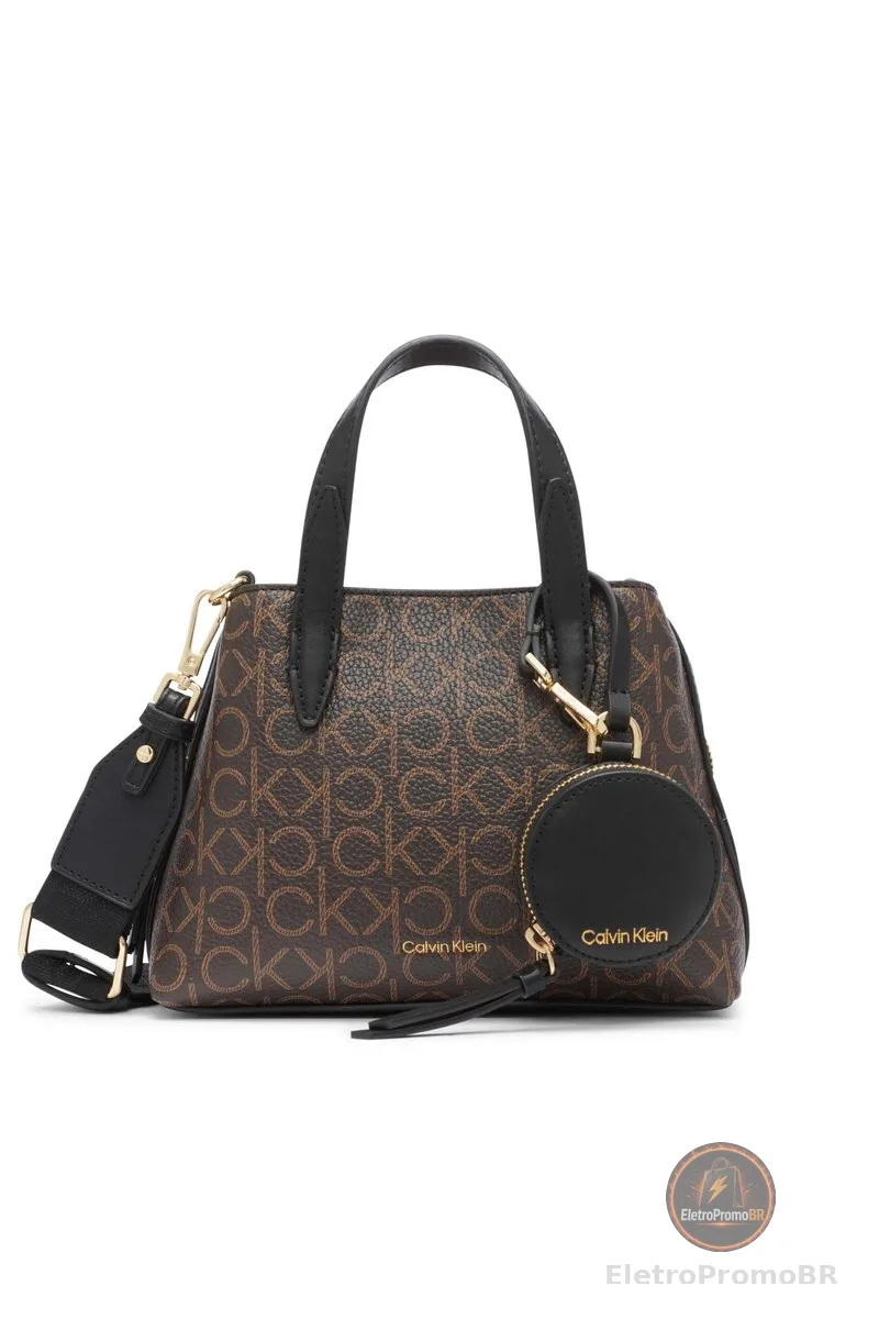 Calvin Klein Bolsa transversal Millie 2 em 1 com compartimento triplo