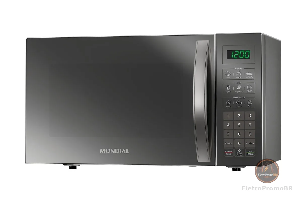 MONDIAL Micro-Ondas, Espelhado, 1400W, 220V - MO-02-34-E