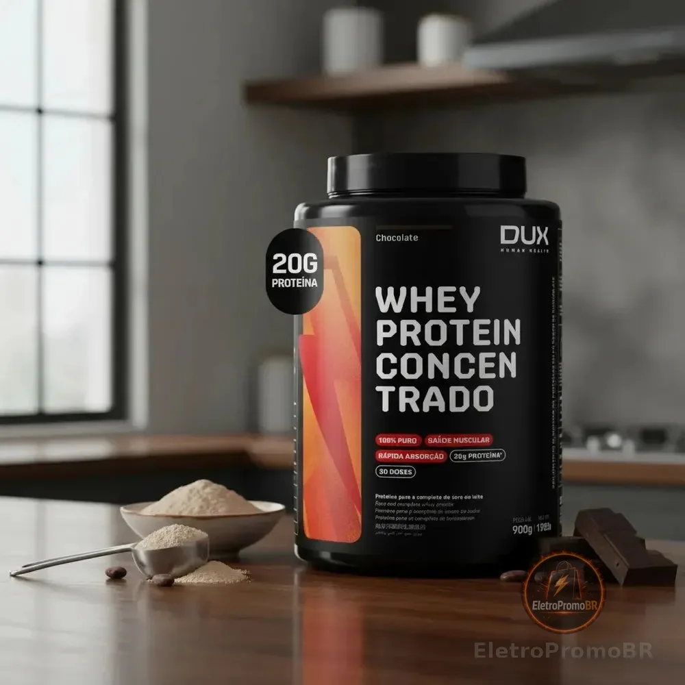 Proteína Dux Nutrition Whey Protein Concentrado Pote 900G sabor Chocolate x 900g