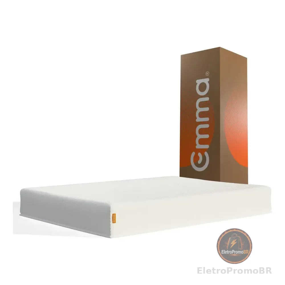 Colchão Emma Solteiro Basics D28 17cm Espuma Firme Conforto Diário  Embalado A Vácuo Branco