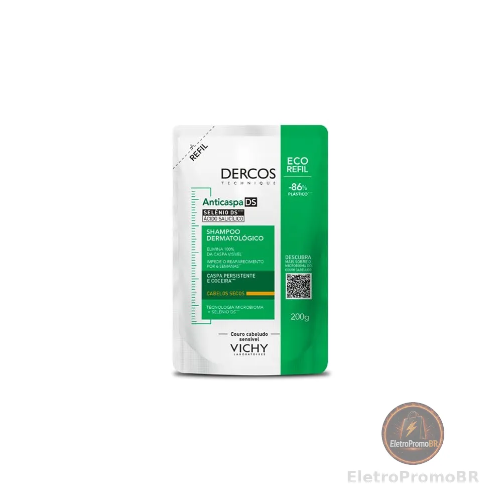 Vichy, Dercos Shampoo Anticaspa Intensivo para Cabelos Secos