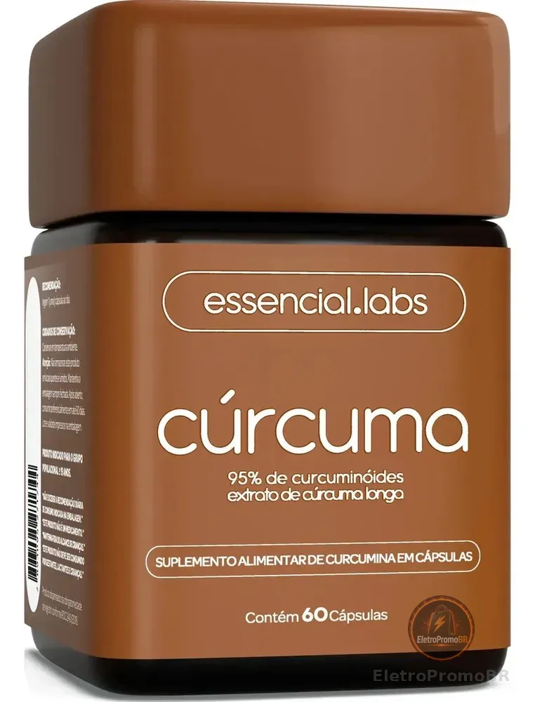 CÚRCUMA PURA - Fórmula com Máxima Concentração e Biodisponibilidade - 60 Doses