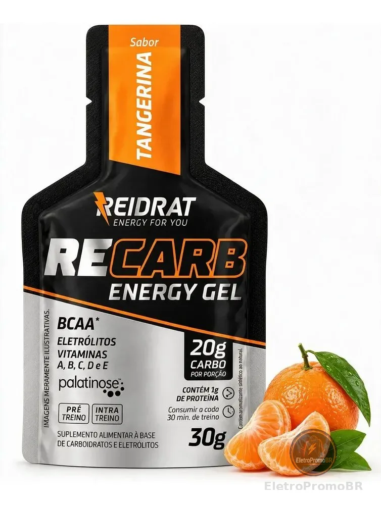 Energy Gel Reidrat Tangerina Endurance 10 Unidades Ciclismo Tangerina
