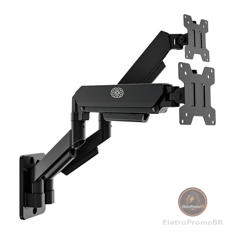 Suporte Articulado de Parede Para Monitor Zinnia Fortress 200, Pistao a Gas,17 Pol. A 32 Pol., Preto