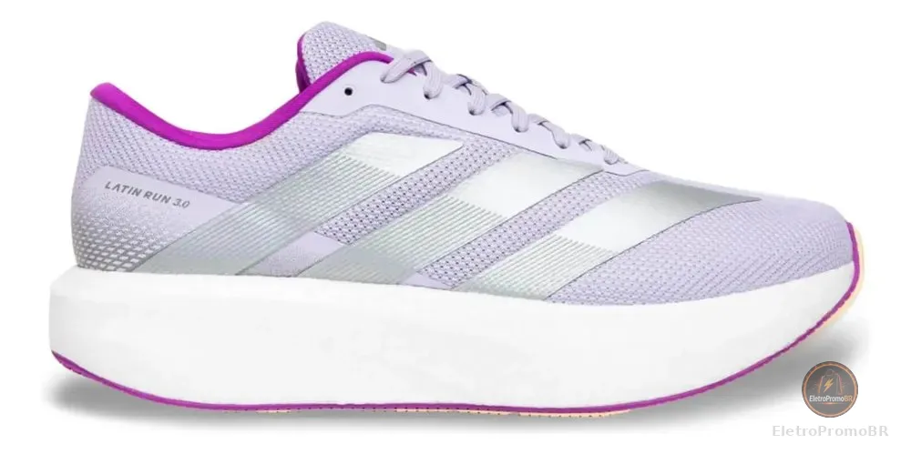 Tênis adidas Latin Run 3.0 Corrida Caminhada Treino Lilás 37 Br
