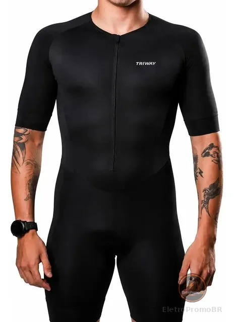 Macaquinho Triathlon Triway Sports Sprint Black Masculino