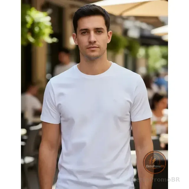 Camiseta Ogochi Básica Algodão Original Lisa Masculina