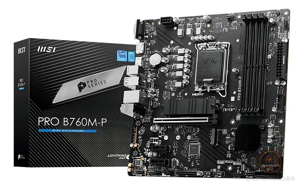 Placa Mãe Msi Pro B760 M - P, Lga 1700, Ddr5, Matx Preto