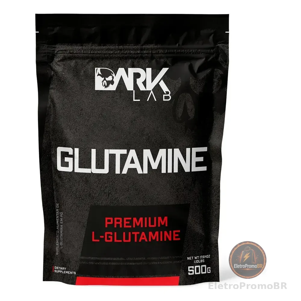 Glutamina L-glutamine 500g Refil Dark Lab Sabor Sem Sabor