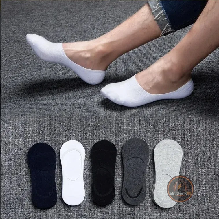Kit 12 Pares Meia Feminina Sapatilha Soquete Invisível Sortida Liso Unico