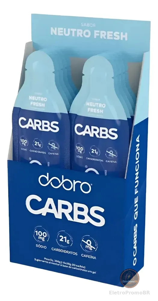 Carbs Gel Dobro Fresh 10 Sachês 30g Energia Sem Cafeína Carbs Gel Neutro Fresh 10x30g