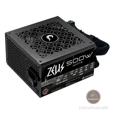 Fonte Gamer Rise Mode Zeus, 500W, PFC Ativo, Preto - RM-PSU-01-WT-500