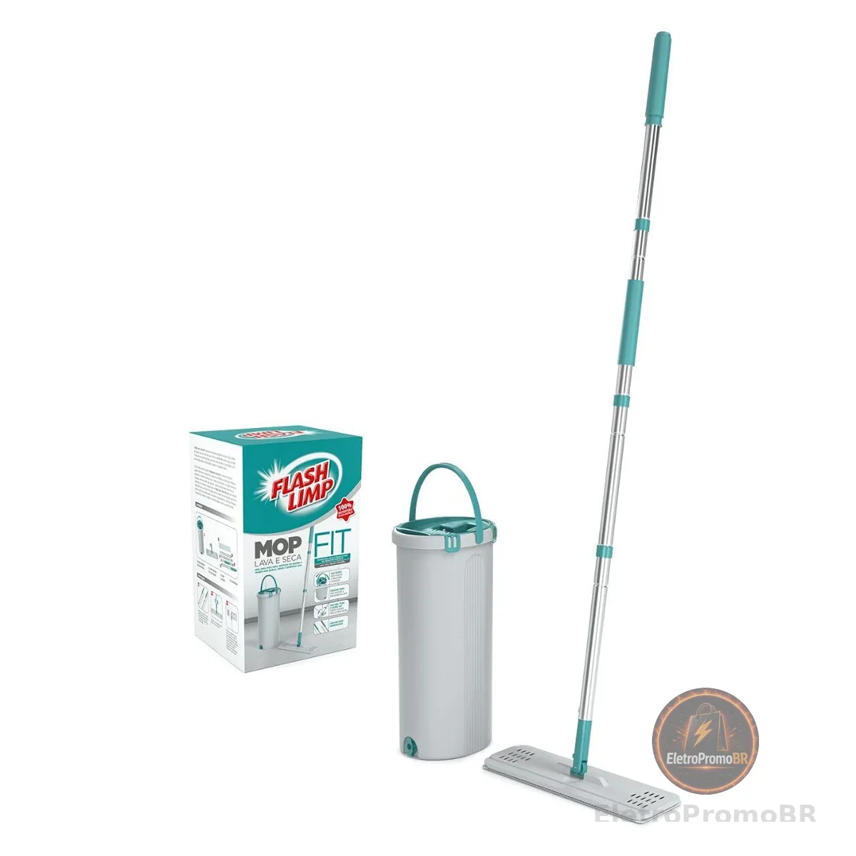Flash Limp, MOP6088 FIT - Mop Lava e Seca, Verde - PP