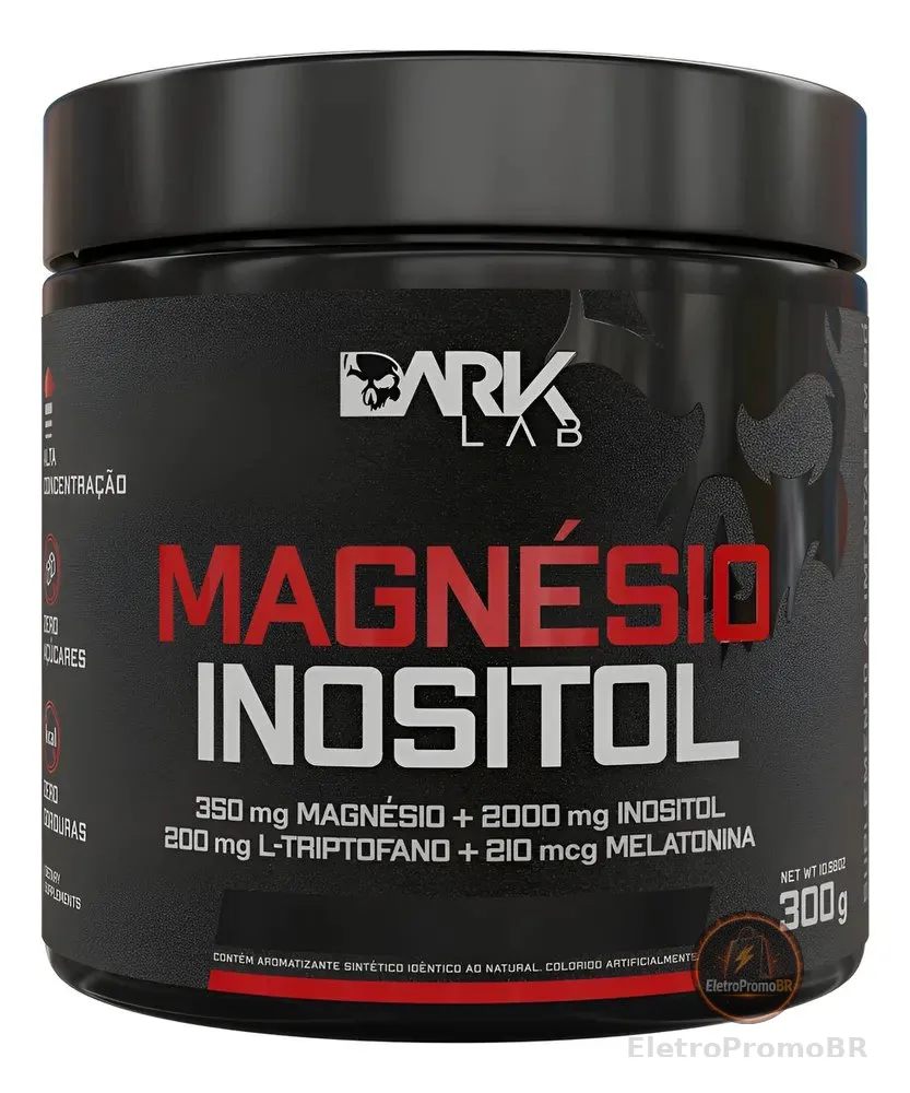 Magnésio E Inositol Taurina Melatonina 300g Dark Lab Maracujá - 50 Doses