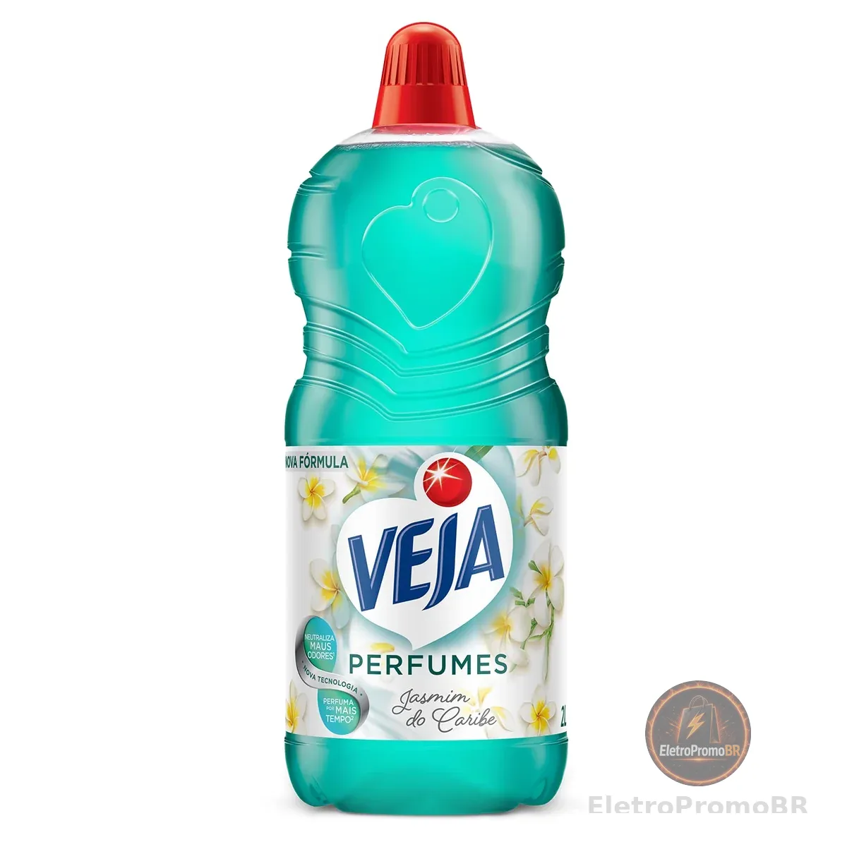 Limpador Perfumado Veja Jasmin do Caribe - 2L, Veja, Azul