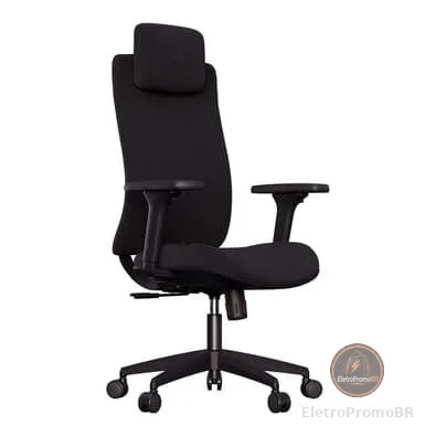 Cadeira Office Elements ROI, Até 120kg, Reclinável, Cilindro Classe 4, Nylon, Preto - 71804