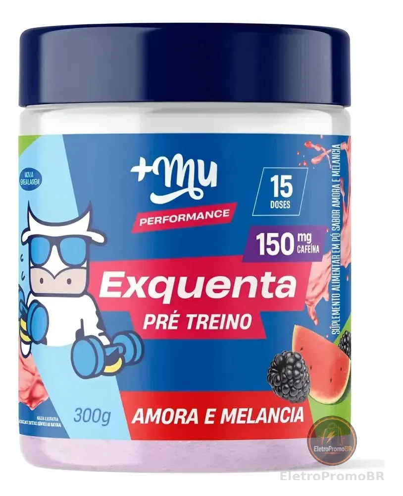 Pré Treino Cafeína Exquenta Pink Lemonade Muke Mais Mu 300 Sabor Amora