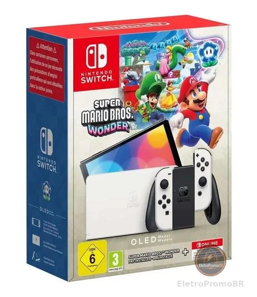 Console Nintendo Switch OLED 64GB  Edição Super Mario Bros Wonder