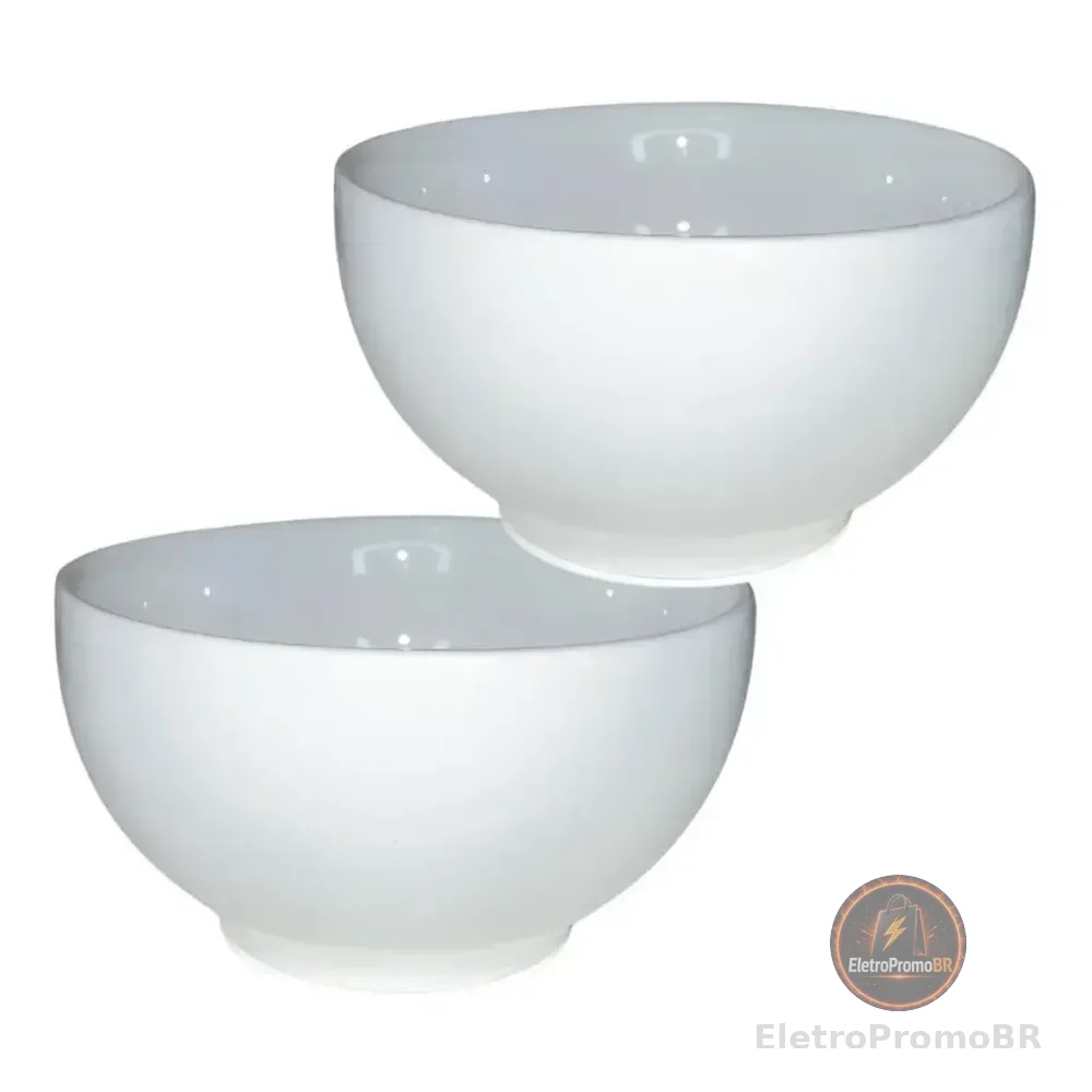 Cumbuca 500ml Porcelana Branca Terramada Tigela Para Sopa Açaí Branco