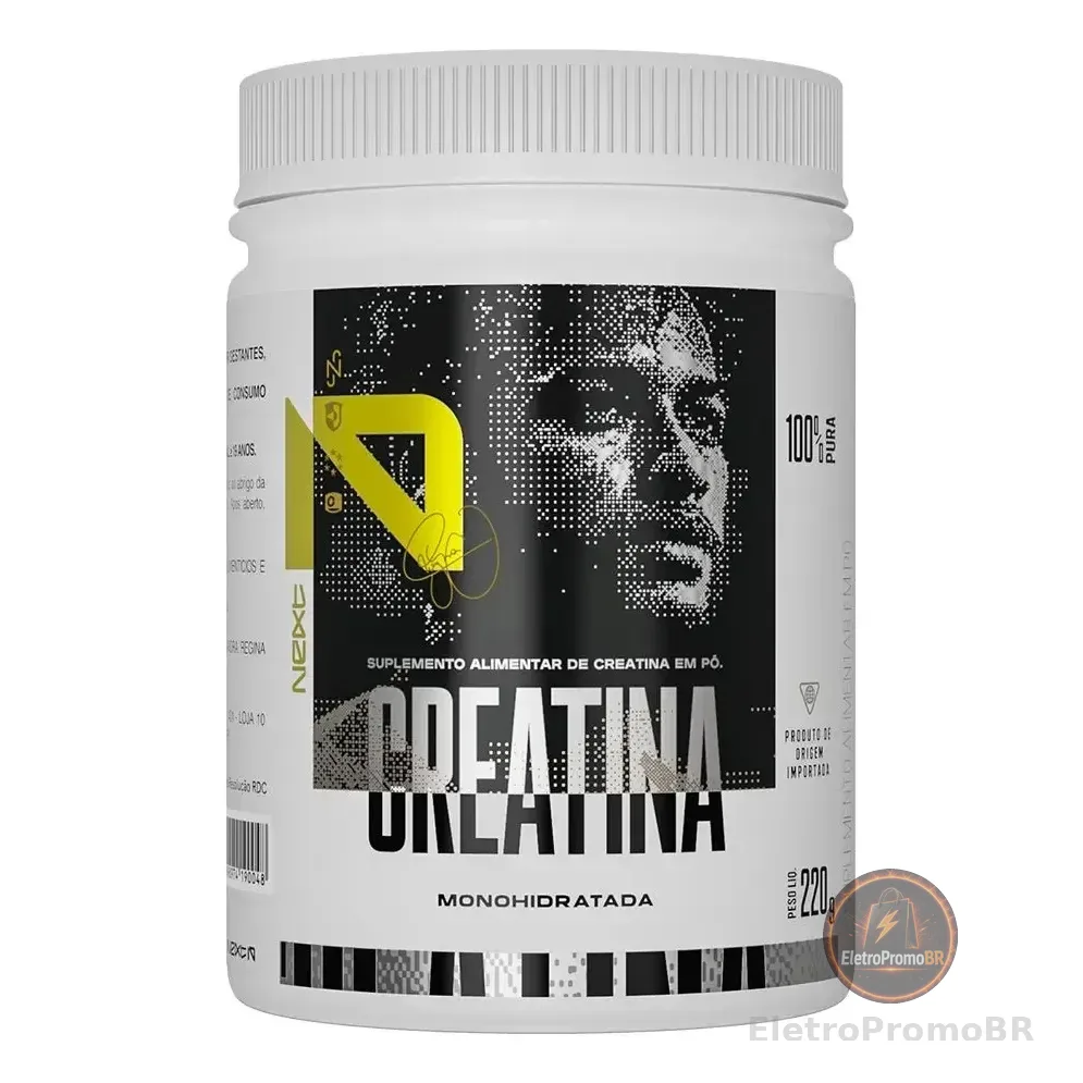 Creatina Pote - Monohidratada - 100% Pura 220g- Next10 Sem Sabor