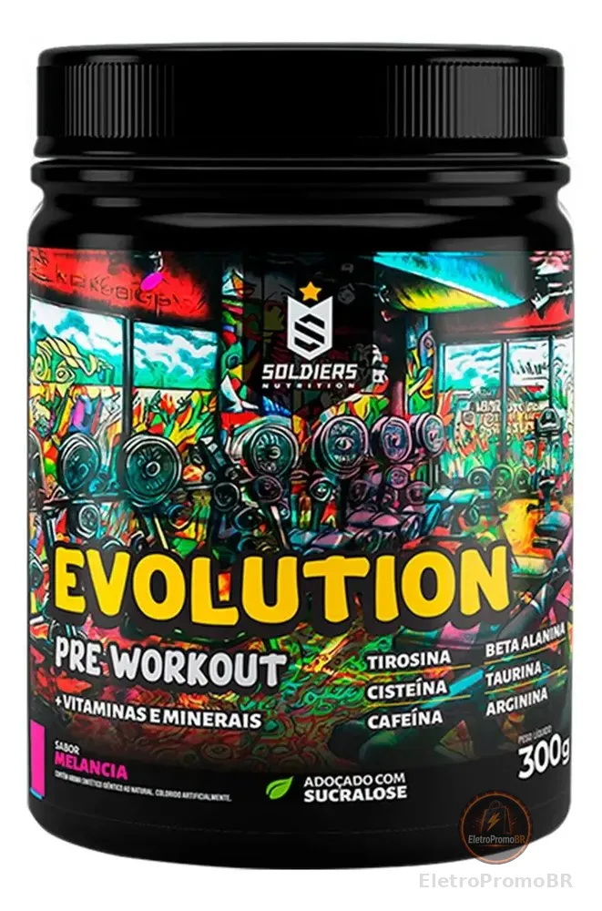 Suplemento Soldiers Nutrition Evolution en pó sabor melancia x 300g