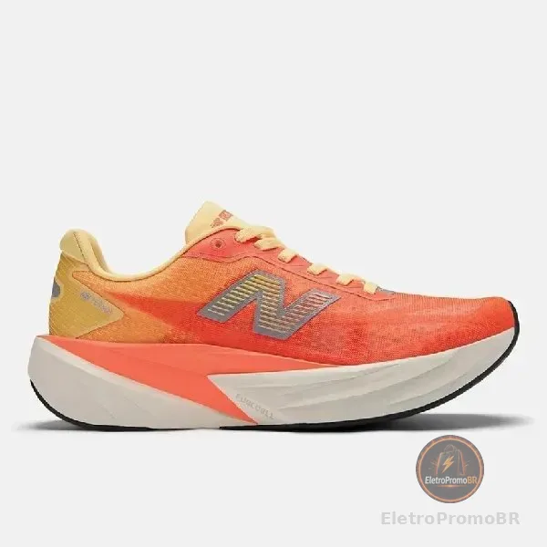 Tênis New Balance Fuelcell Rebel V5 Feminino Laranja/preto 37,0 Br