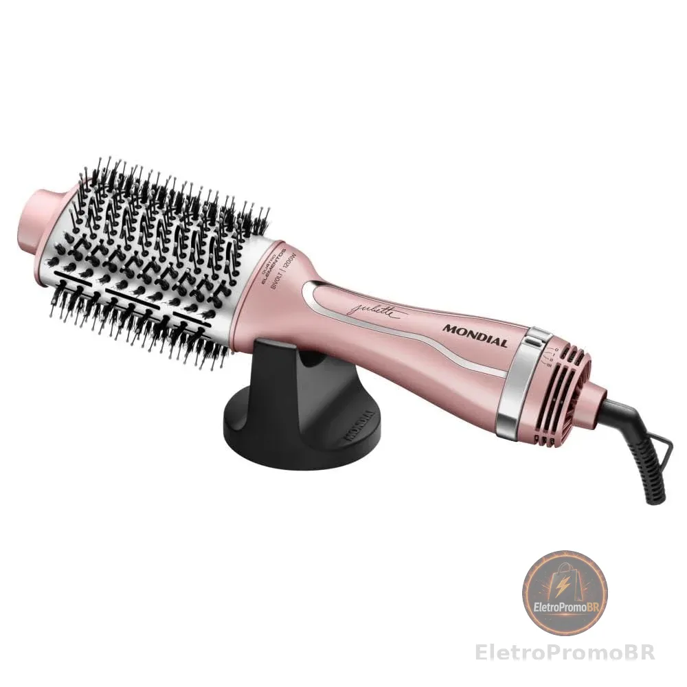 Escova Secadora Mondial By Juliette 3 em 1 1300W ES-JU-01 Golden Rose Bivolt