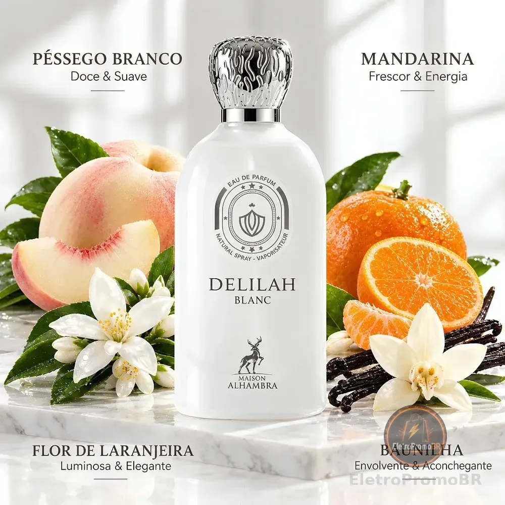 Perfume Arabe Delilah Blanc Edp 100ML Feminino Original Com NF