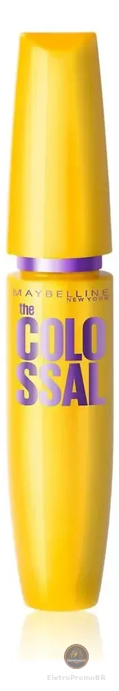 Máscara de Cílios Lavável, Longa Duração, 9x Mais Volume e Definição, Não Empelota, Cor Preto, The Colossal Volum' Express Maybelline NY, 8ml