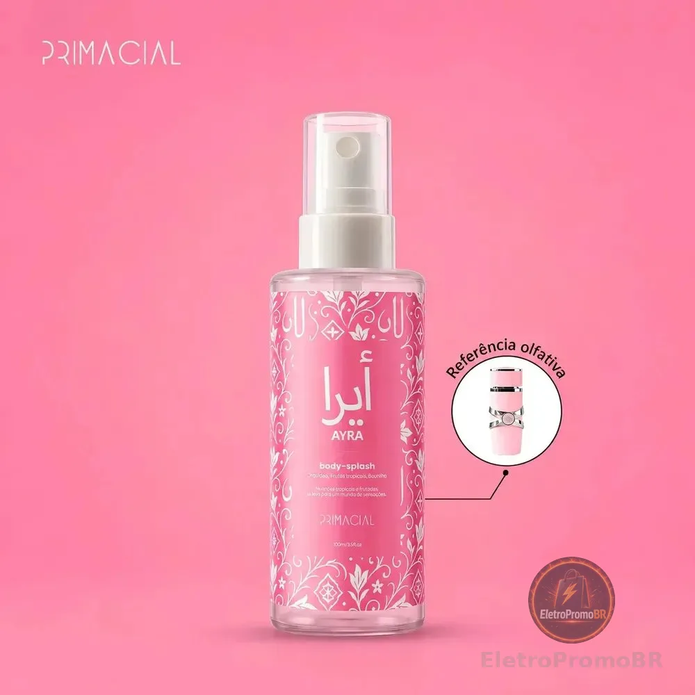 BODY SPLASH FEMININO ARABE AYRA 100ML - PRIMACIAL PERFUME FLORAL